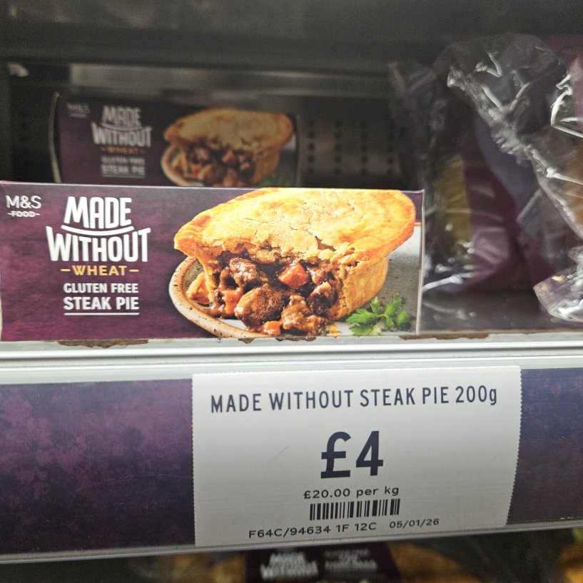 Dairy Free Gluten Free M&S Prescot